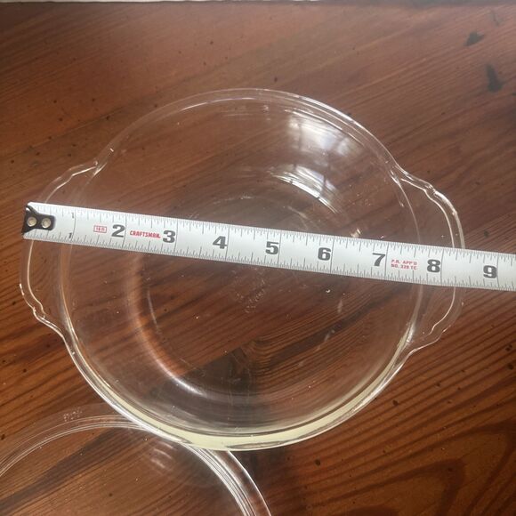 Vintage Clear Glass Fire King  Made in USA Glassware Casserole with lid - Picture 6 of 9
